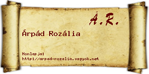 Árpád Rozália névjegykártya
